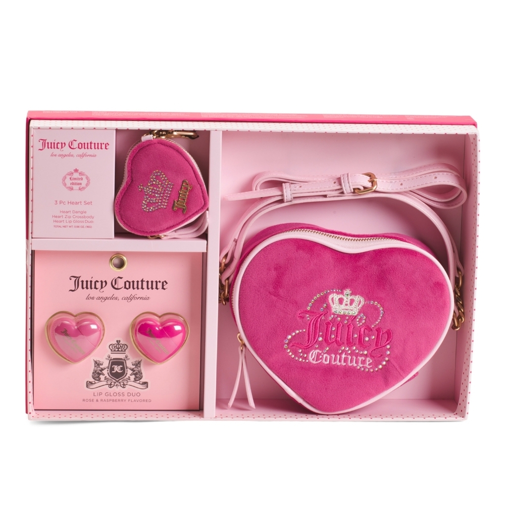 Juicy Couture Pink Heart Handbag Lipgloss Set